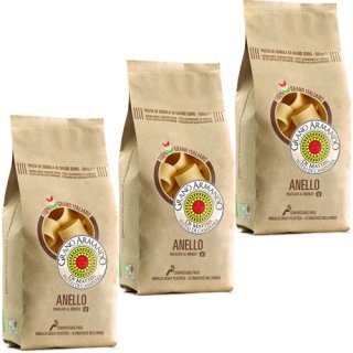 3x Grano Armando Pasta di Campania Nudeln "Anello", 500 g
