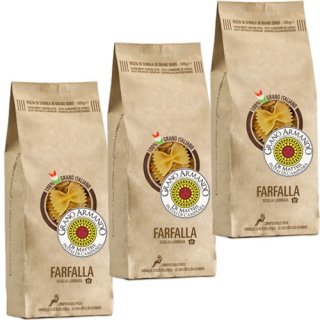 3x Grano Armando Pasta di Campania Nudeln "Farfalla", 500 g