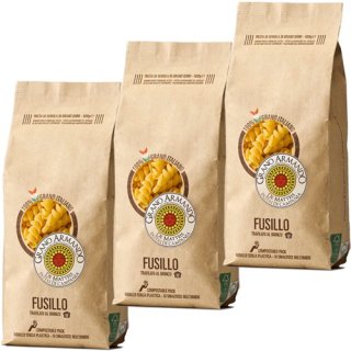 3x Grano Armando Pasta di Campania Nudeln "Fusillo", 500 g