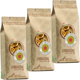 3x Grano Armando Pasta di Campania Nudeln "Lumacone", 500 g