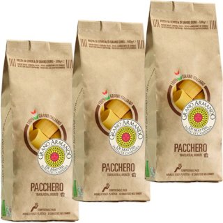 3x Grano Armando Pasta di Campania Nudeln "Pacchero", 500 g