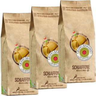 3x Grano Armando Pasta di Campania Nudeln "Schiaffone", 500 g
