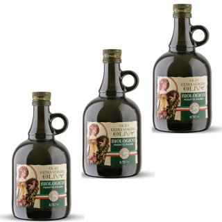 3x Olearia Del Garda Olivenöl Extra Vergine "Biologico", 750 ml