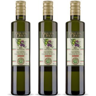3x Olearia Del Garda Olivenöl Extra Vergine "Drupa Oro", 500 ml