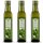 3x Olearia Del Garda Olivenöl Extra Vergine aromatisiert Basilikum "Basilico", 250 ml