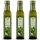 3x Olearia Del Garda Olivenöl Extra Vergine aromatisiert Basilikum "Basilico", 250 ml