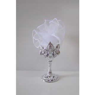 Gastgeschenke Hochzeit Taufe Kommunion Kelch Organzakreis weiß