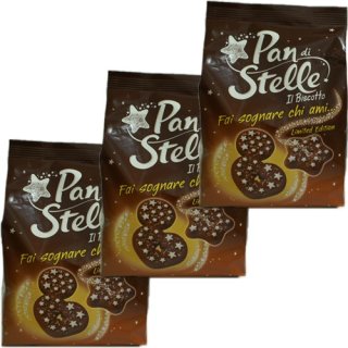 3x Mulino Bianco Kekse "Pan di Stelle", 700 g