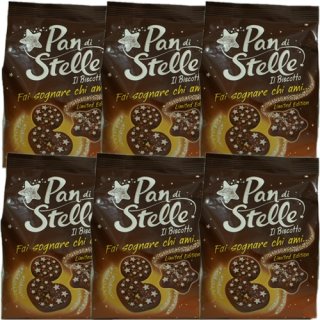 6x Mulino Bianco Kekse "Pan di Stelle", 700 g