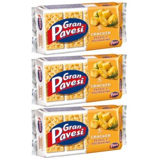 3x Gran Pavesi Kekse "Kartoffel" mit Rosmarin, 250 g