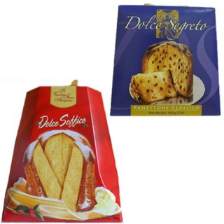 Panettone Classico + Pandoro Dolce Soffice italienische Weihnachtskuchen, 900 g