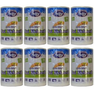 8x Selly Maxi Küchenrolle, Haushaltsrolle XXL 350 Blatt