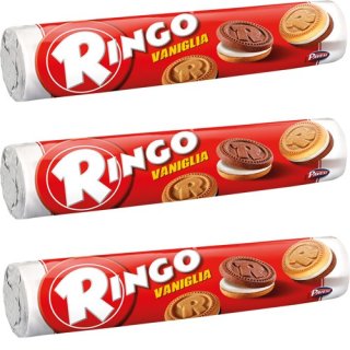 3x Pavesi Ringo Kekse Vaniglia "Vanille", 165 g
