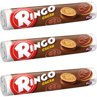 3x Pavesi Ringo Kekse Cacao "Kakao", 165 g