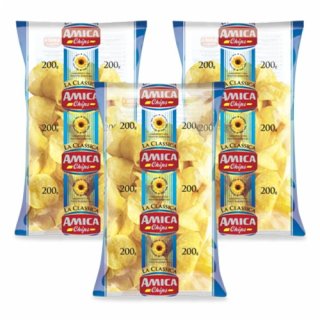3x Amica Chips Patatine salate "Kartoffelchips gesalzen", 500 g