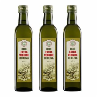 3x Olearia Del Garda Olivenöl "Extra Vergine", 500 ml