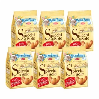 6x MHD Mulino Bianco Kekse "Spicchi di Sole", 400 g