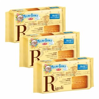 3x Mulino Bianco Kekse "Rigoli", 400 g