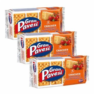 3x Gran Pavesi Kekse Pomodoro e Formaggio "Tomate & Käse", 250 g