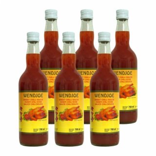 6x Wendjoe Sweet Chilli Sauce " Süße Chili Sauße", 700 ml