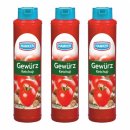 3x Hamker "Gewürz Ketchup", 875 ml