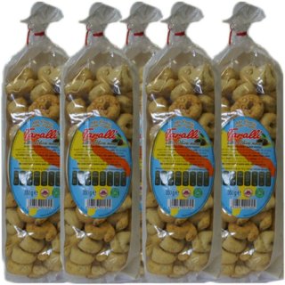 5x MHD Mago Merlini Taralli "alle Olive nere" mit schwarzen Oliven, 350g