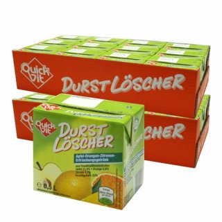 Quickfit Durstlöscher "Apfel Orange Zitrone" Erfrischungsgetränk, 24x 500 ml