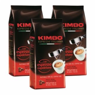 3x Kaffee gemahlen Kimbo Caffé "Espresso Napoletano", 250 g