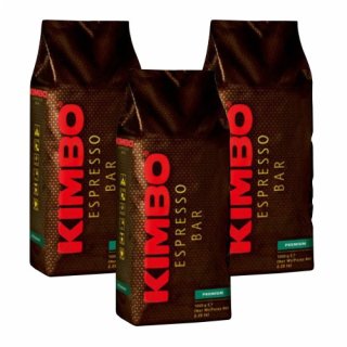 3x Kaffeebohnen Kimbo Espresso Bar "Premium", 1000 g