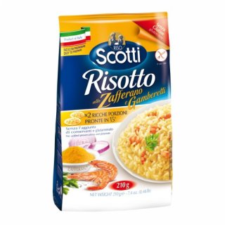 Scotti Risotto Reis allo Zafferano e Gamberetti "mit Safran und Gambas", 210 g