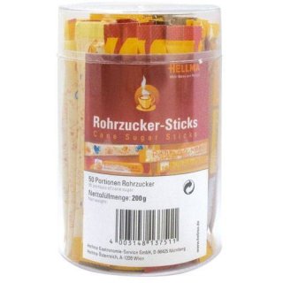 Rohrzucker-Sticks "Runddose", 50 Stück á 4g pro St.