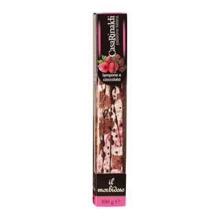 Casa Rinaldi il morbidoso lampone e cioccolato "Soft Nougat mit Himbeeren und Schokolade", 100 g