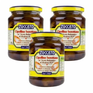 3x Zuccato Antipasti Cipolline borettane "Zwiebeln in Balsamico di modena", 350 g