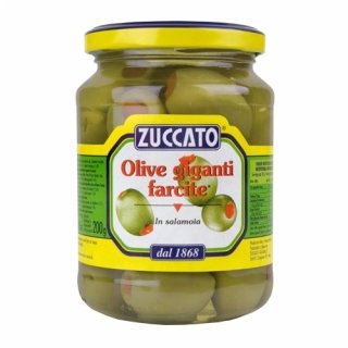 Zuccato Olive Giganti farcite "Gefüllte Riesenoliven in Salzlake", 350 g