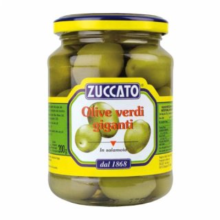 Zuccato Antipasti Olive Giganti "Riesenoliven in Salzlake", 360 g