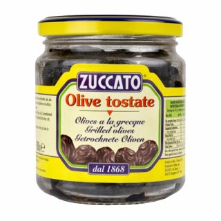 Zuccato Antipasti Olive tostate "getrocknete Schwarze Oliven", 180 g