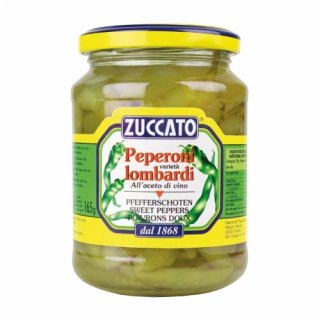 Zuccato Antipasti Peperoni Lombardi "Pfefferschoten grün in Weinessig", 320 g