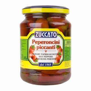 Zuccato Antipasti Peperoncini piccanti "Paprikaschoten Scharf in Weinessig", 320 g