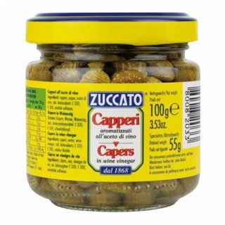 Zuccato Antipasti Capperi "Kapern in Weinessig", 100 g
