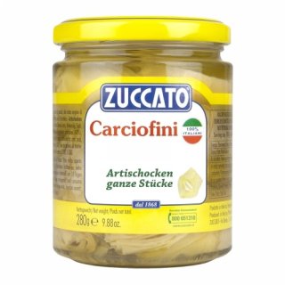 Zuccato Antipasti Carciofini "Artischocken in Sonnenblumenöl", 280 g