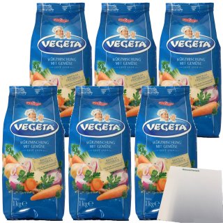 Podravka Vegeta Gewürzmischung mit Gemüse 6er Pack (6x1kg Beutel) + usy Block