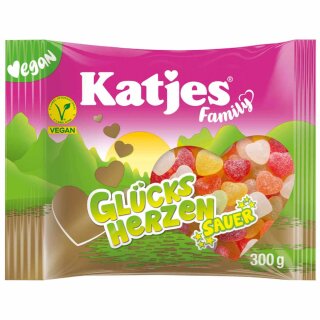 Katjes Family Glücksherzen Sauer (300g Beutel)
