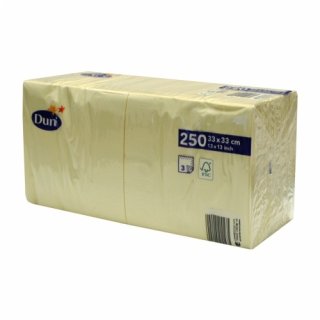 Duni Zelltuch Servietten 3lagig 33x33 cm Champagner/Creme, 250 Stck.