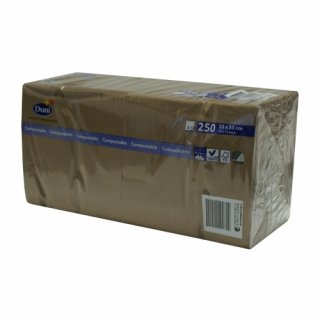 Duni Zelltuch Servietten 3lagig 33x33 cm Café, 250 Stck.