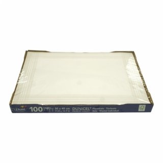 Duni Tischset aus Dunicel Uni Maitre weiß, 30 x 40 cm, 100 Stück