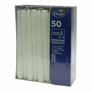 Duni Leuchterkerzen "weiß", 25 cm, 50 Stück