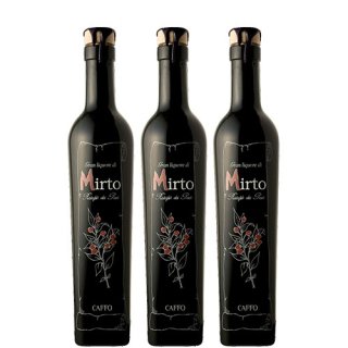 3x Caffo liquore di Mirto "Mirto" Sardischer Myrtenlikör, 500 ml