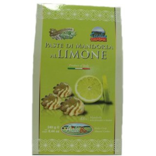 Aida Bio Paste Di Mandorla al Limone "Mandelgebäck/Mandelkekse mit Zitrone", 250 g