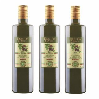 3x Olearia Del Garda Olivenöl Extra Vergine "Drupa Oro", 750 ml