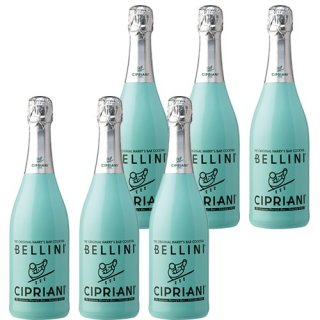 6x Cipriani aromatisierter Cocktail "Bellini" mit Saft von weissen Pfirsichen, 750 ml